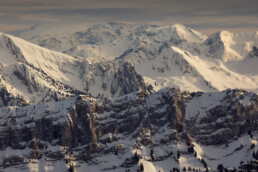 Sommets enneigés en Haute Savoie