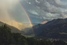 Arc-en-ciel dans la vallée du Giffre en Haute Savoie