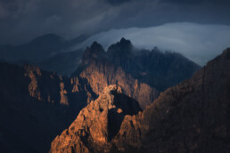 Ambiance d'orage dans les Alpes françaises